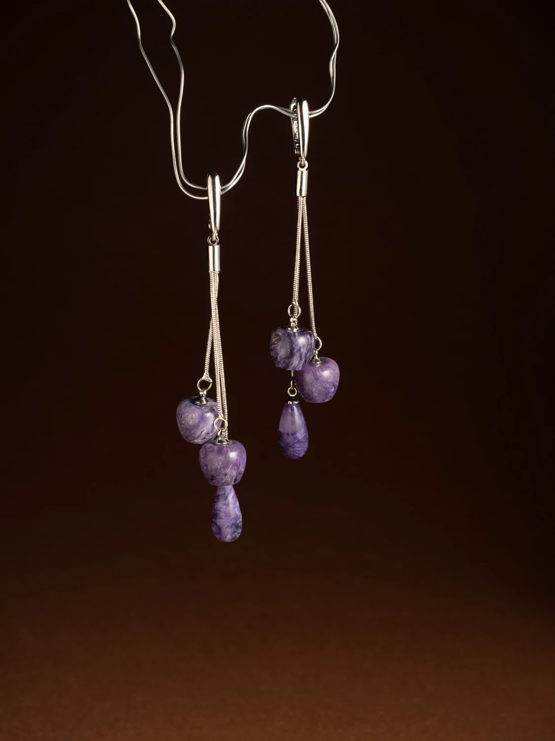 Серьги из Чароита