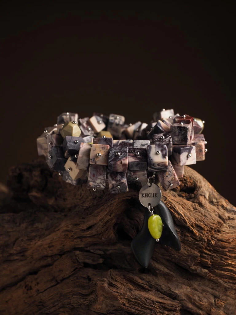 Браслет женский многокаменный из Яшмы