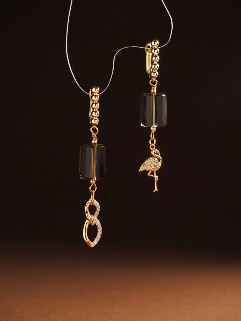 Серьги из Раухтопаза №4