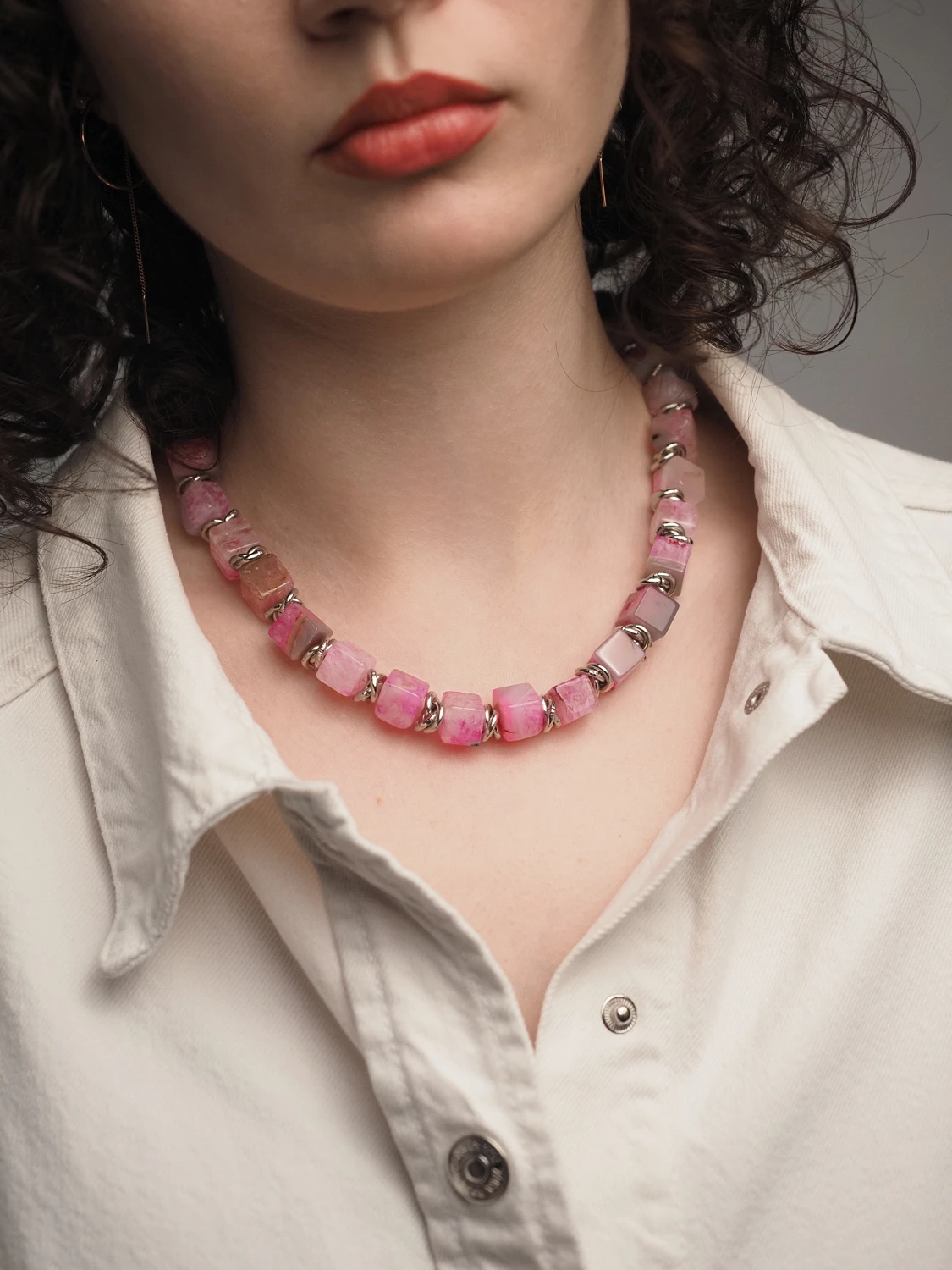 Чокер женский из Агата №1