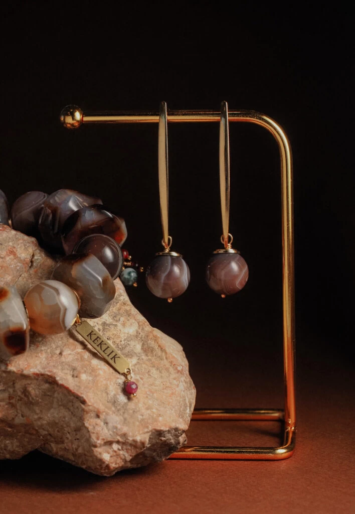 Серьги из Агата №1