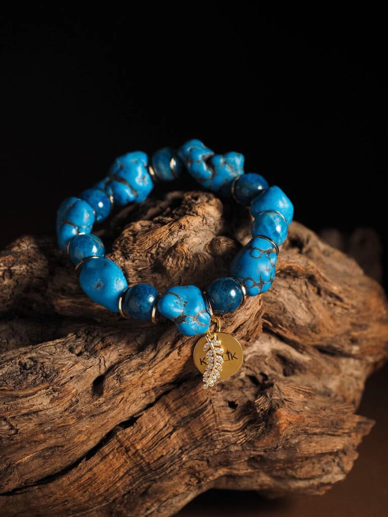 Браслет женский из Бирюзы и Апатита