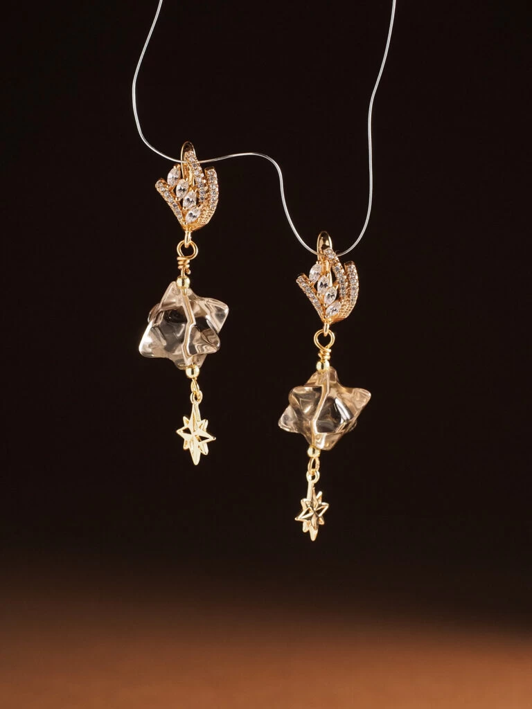 Серьги из Раухтопаза №1