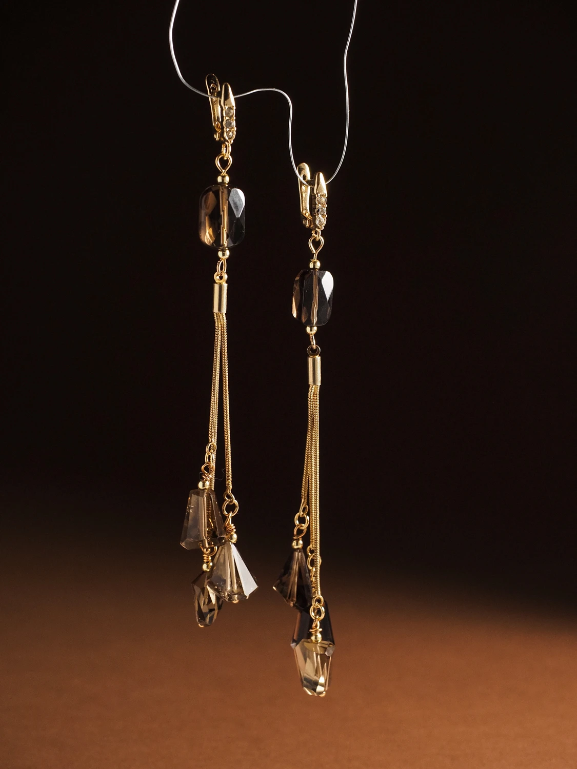 Серьги из Раухтопаза №7