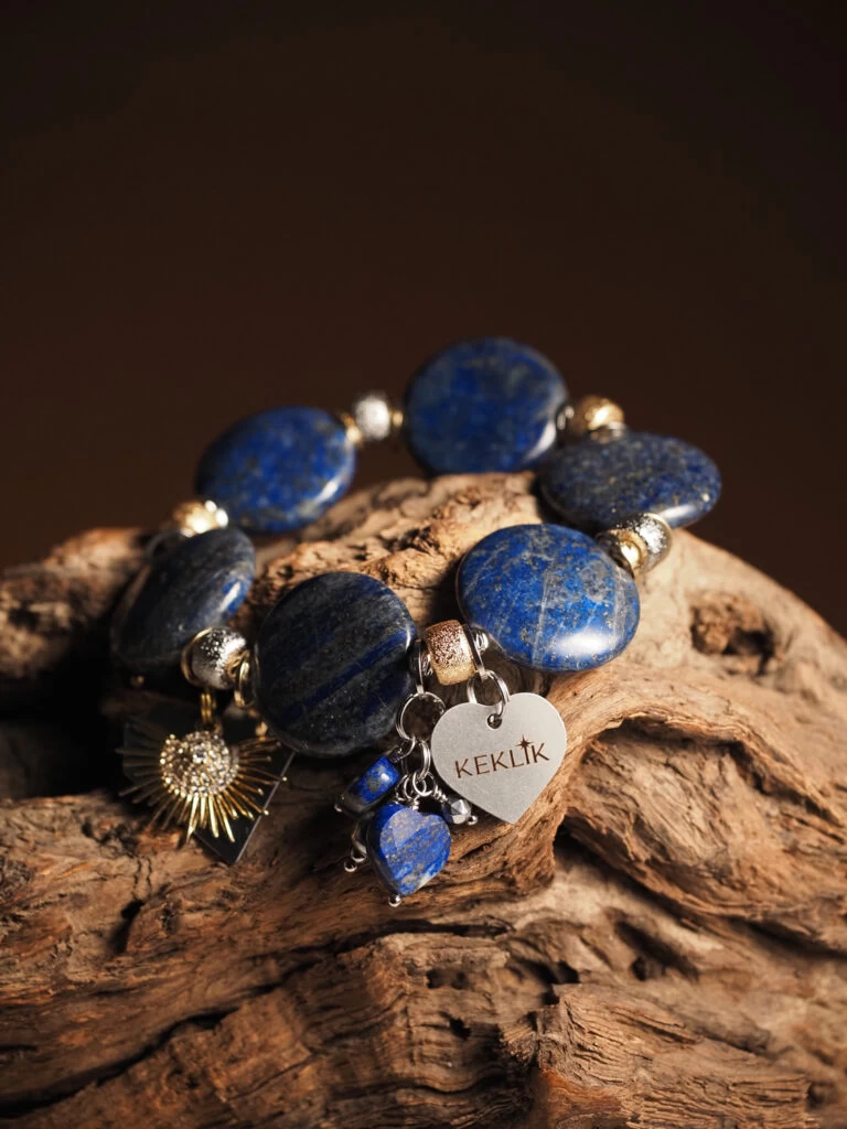 Браслет женский из Лазурита и Гематита