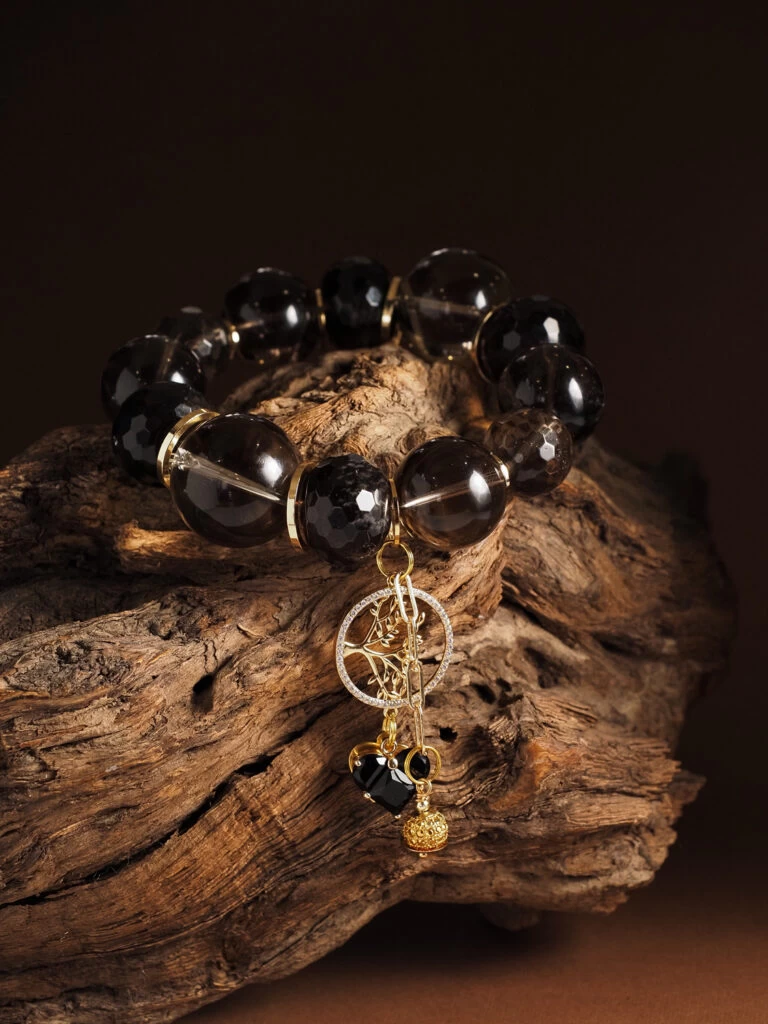 Браслет женский из Раухтопаза №8