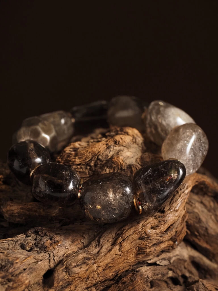 Браслет женский из Раухтопаза №6