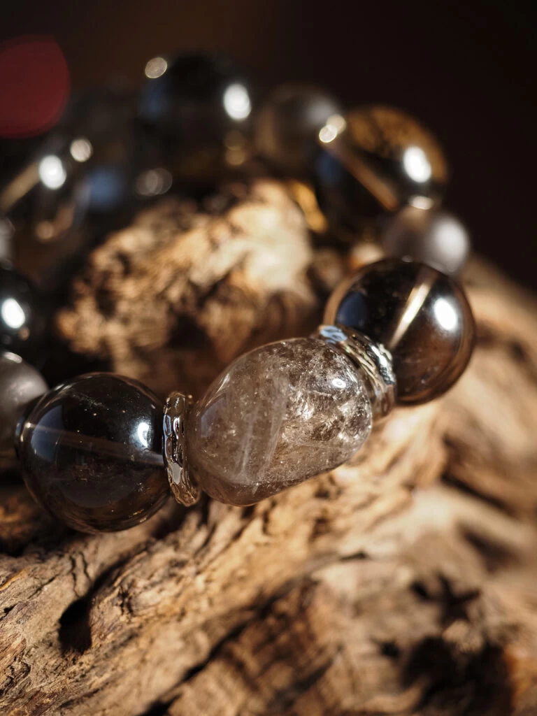 Браслет женский из Раухтопаза №7