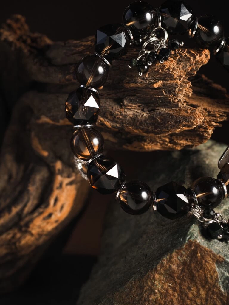 Браслет женский из Раухтопаза №15