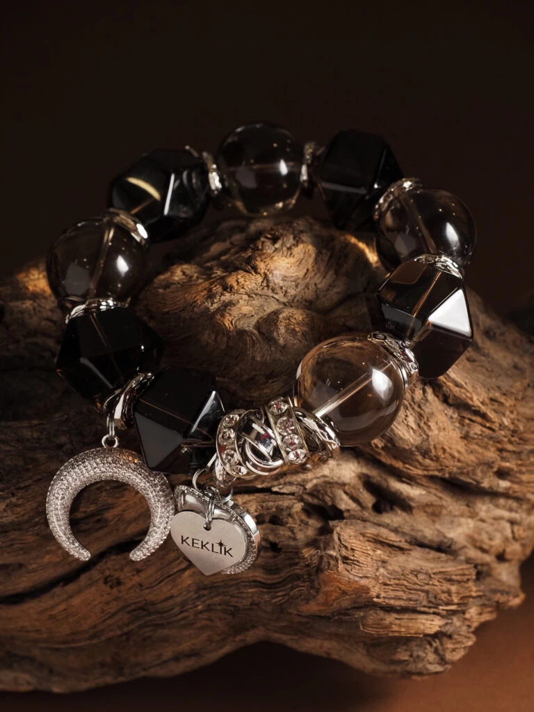 Браслет женский из Раухтопаза №12