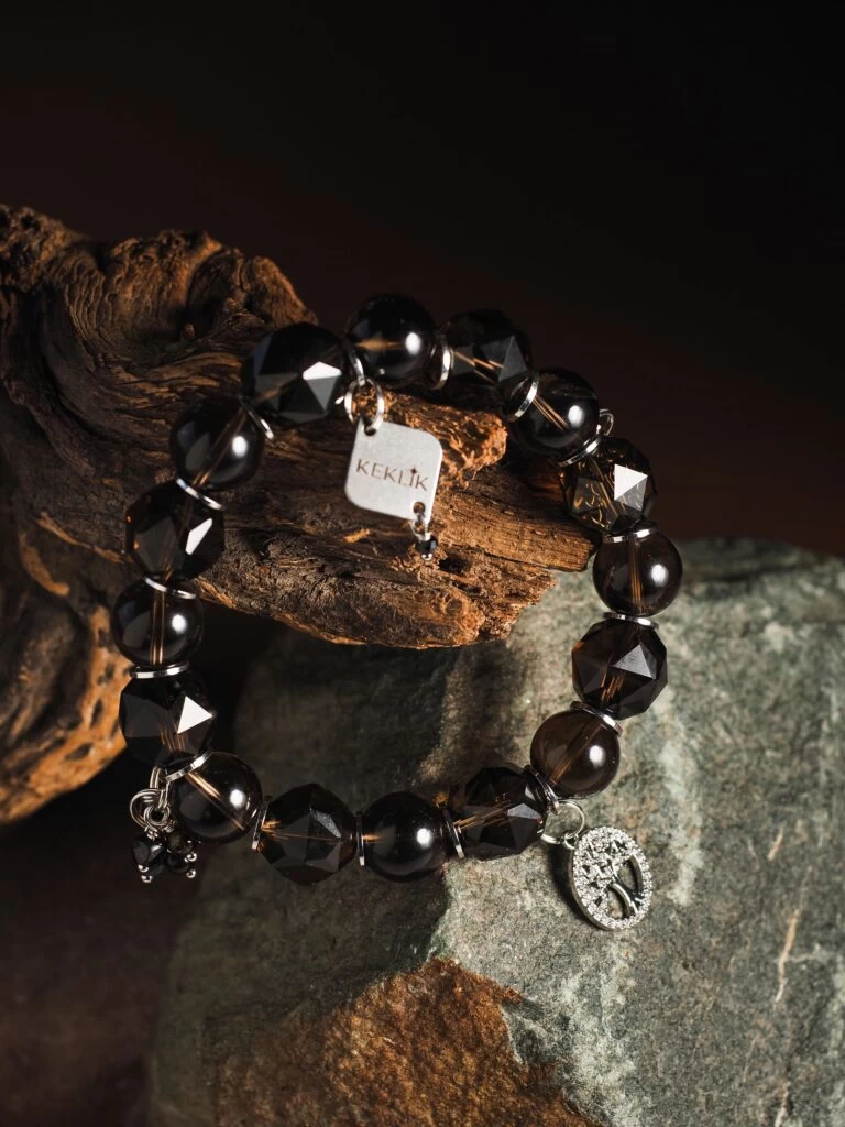 Браслет женский из Раухтопаза №15