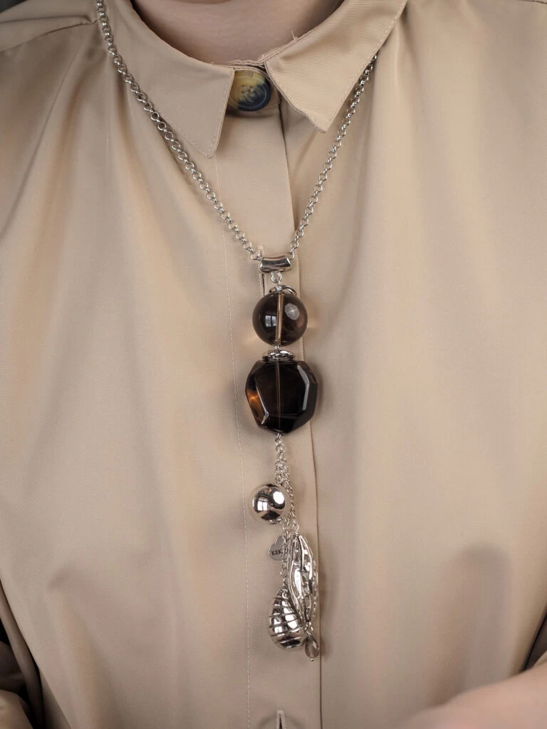 Подвеска женская из Раухтопаза №1