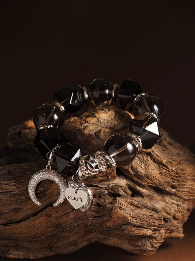 Браслет женский из Раухтопаза №12