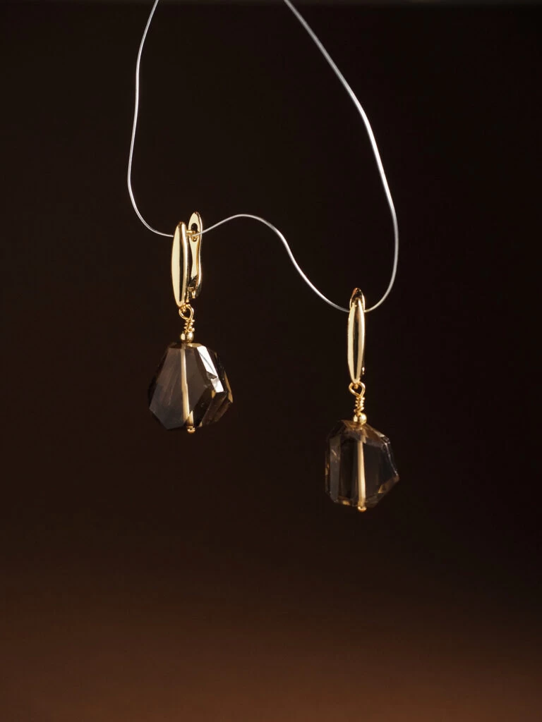 Серьги из Раухтопаза №3