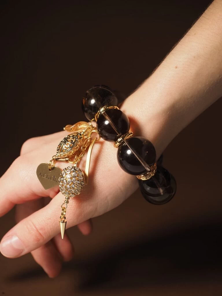 Браслет женский из Раухтопаза №11