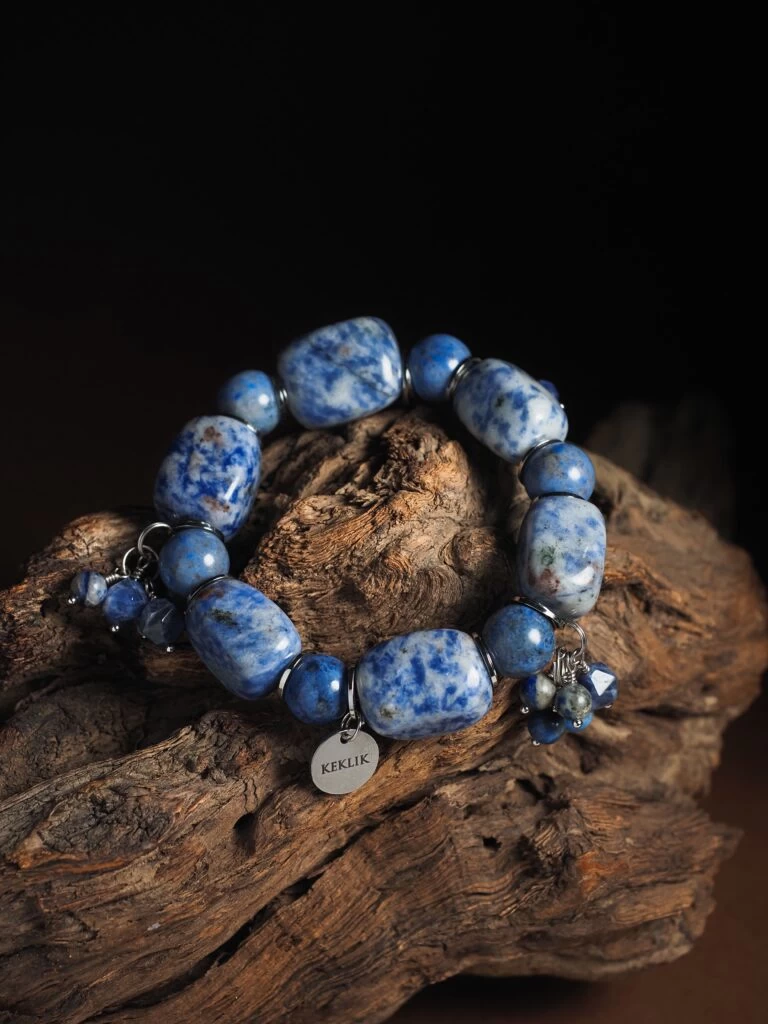 Браслет женский из Лазурита и Содалита №1