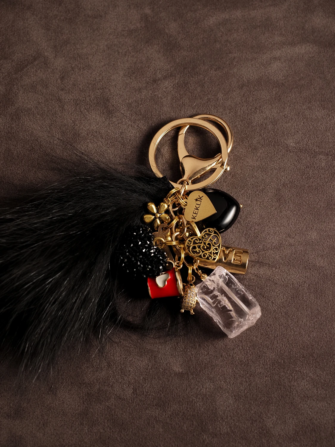 Брелок из Агата и Аквакварца №1