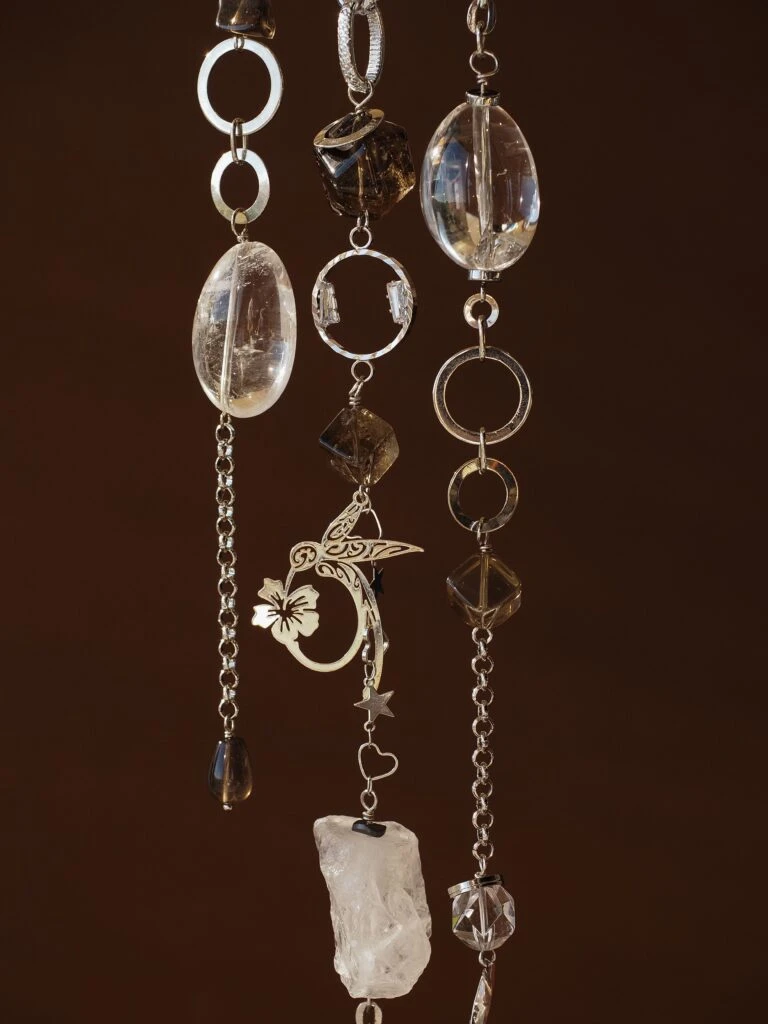 Подвеска в автомобиль/дом из Горного хрусталя и Раухтопаза