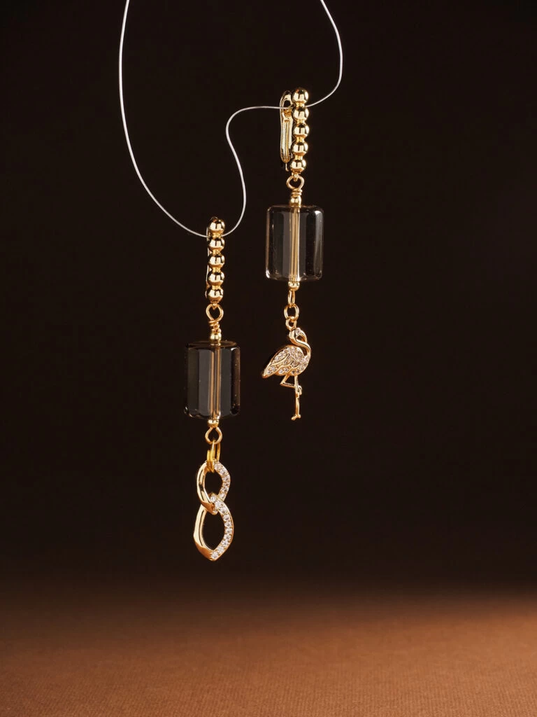 Серьги из Раухтопаза №4