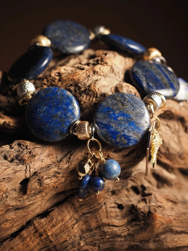 Браслет женский из Лазурита и Гематита