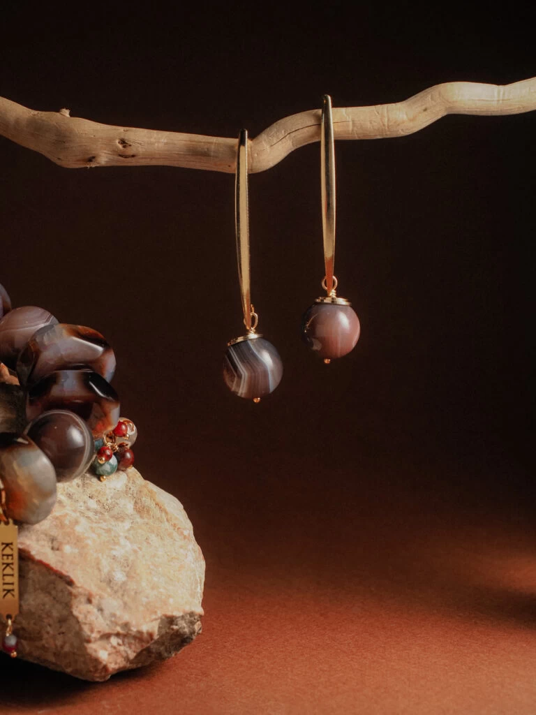 Серьги из Агата №1