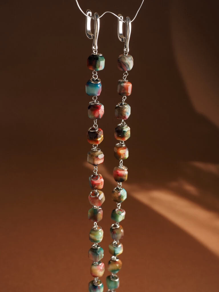 Серьги из Тигрового глаза №1