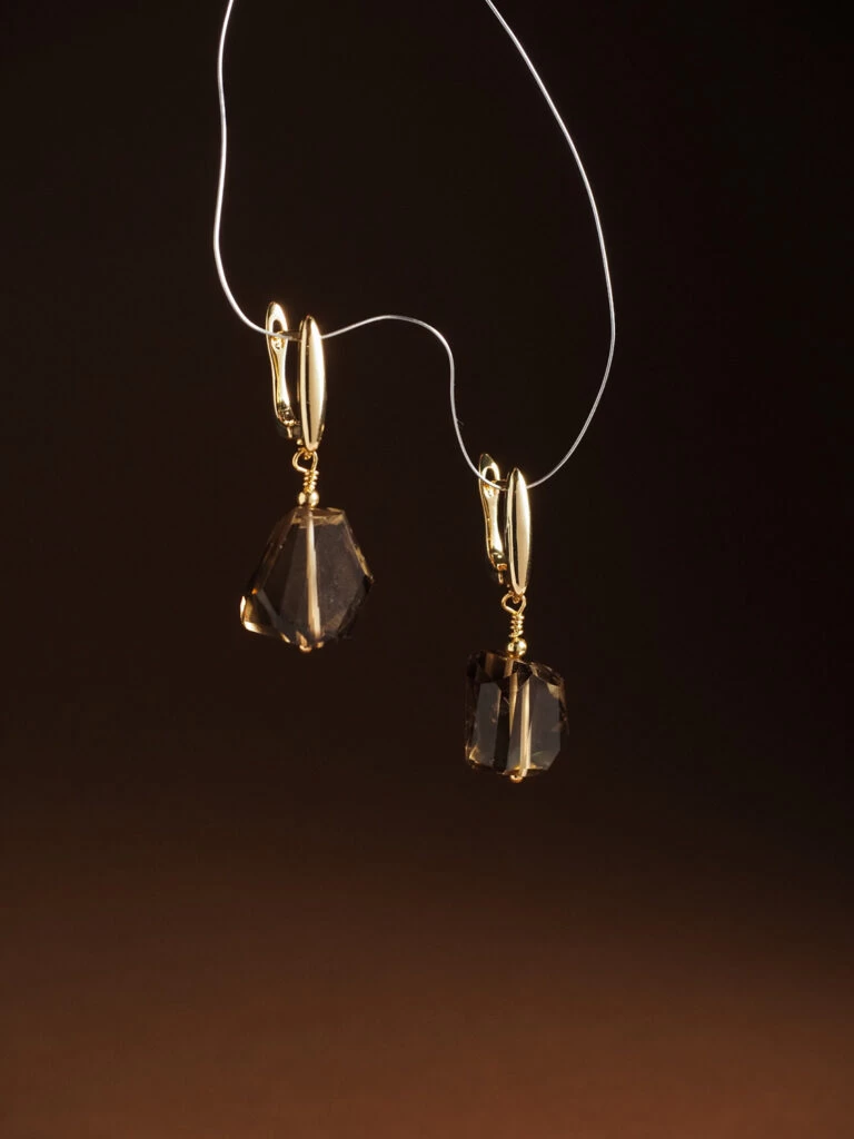 Серьги из Раухтопаза №3