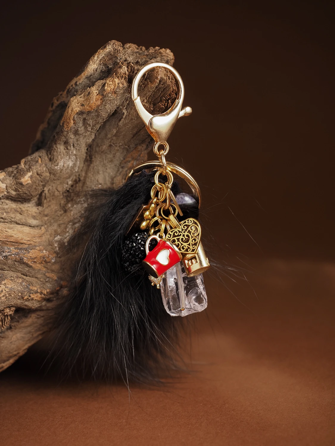 Брелок из Агата и Аквакварца №1