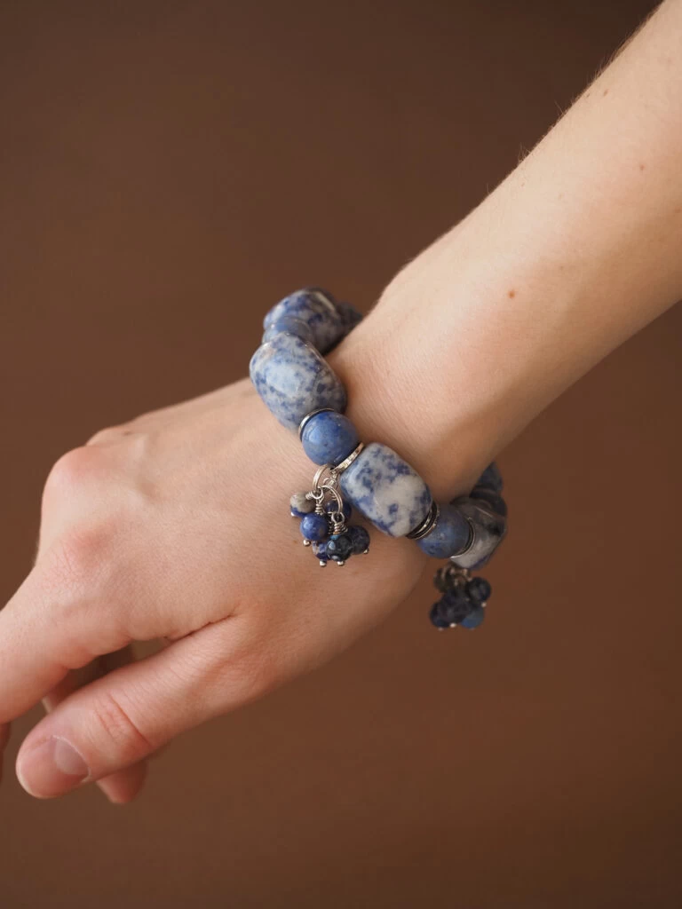 Браслет женский из Лазурита и Содалита №1