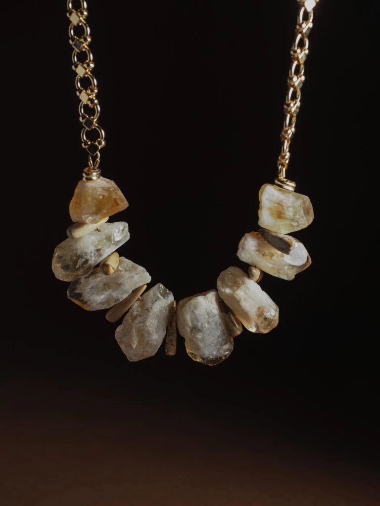 Колье из Цитрина и Яшмы
