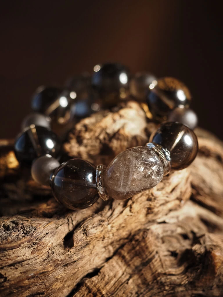 Браслет женский из Раухтопаза №7