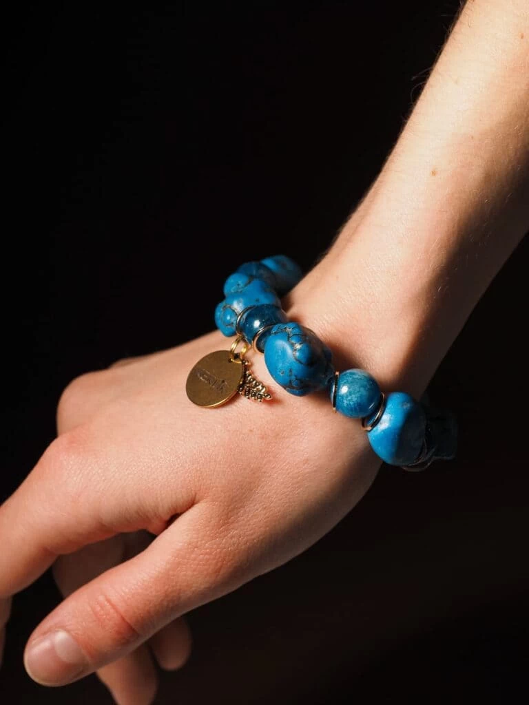 Браслет женский из Бирюзы и Апатита