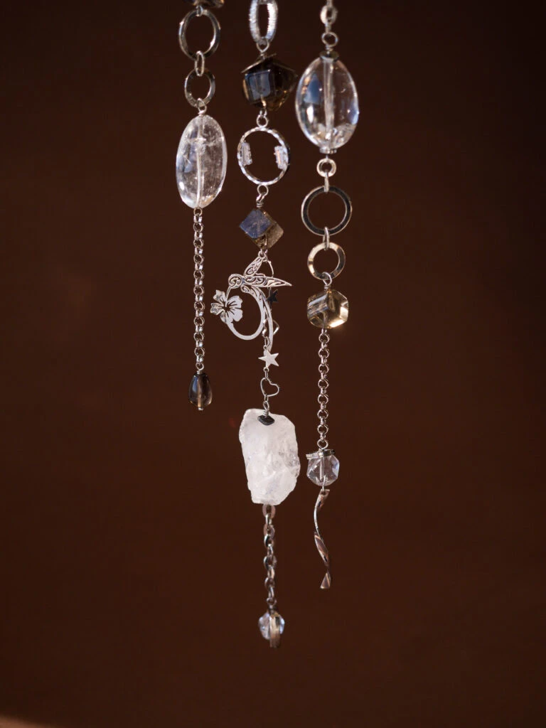 Подвеска в автомобиль/дом из Горного хрусталя и Раухтопаза