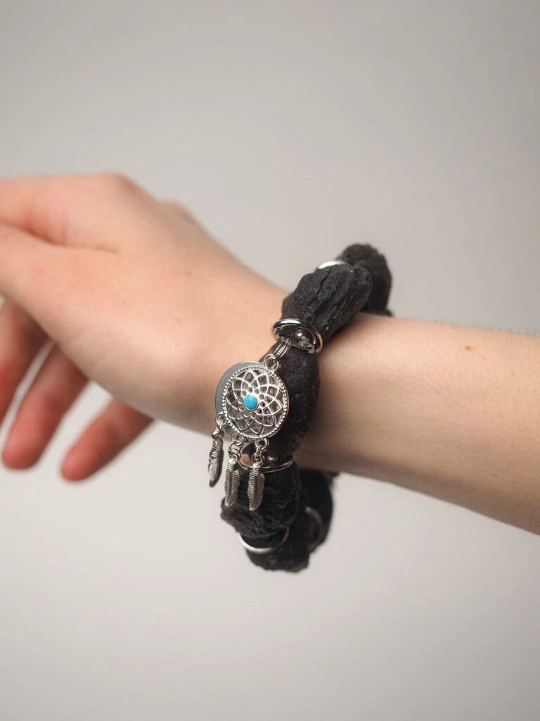 Браслет женский из Обсидиана №2