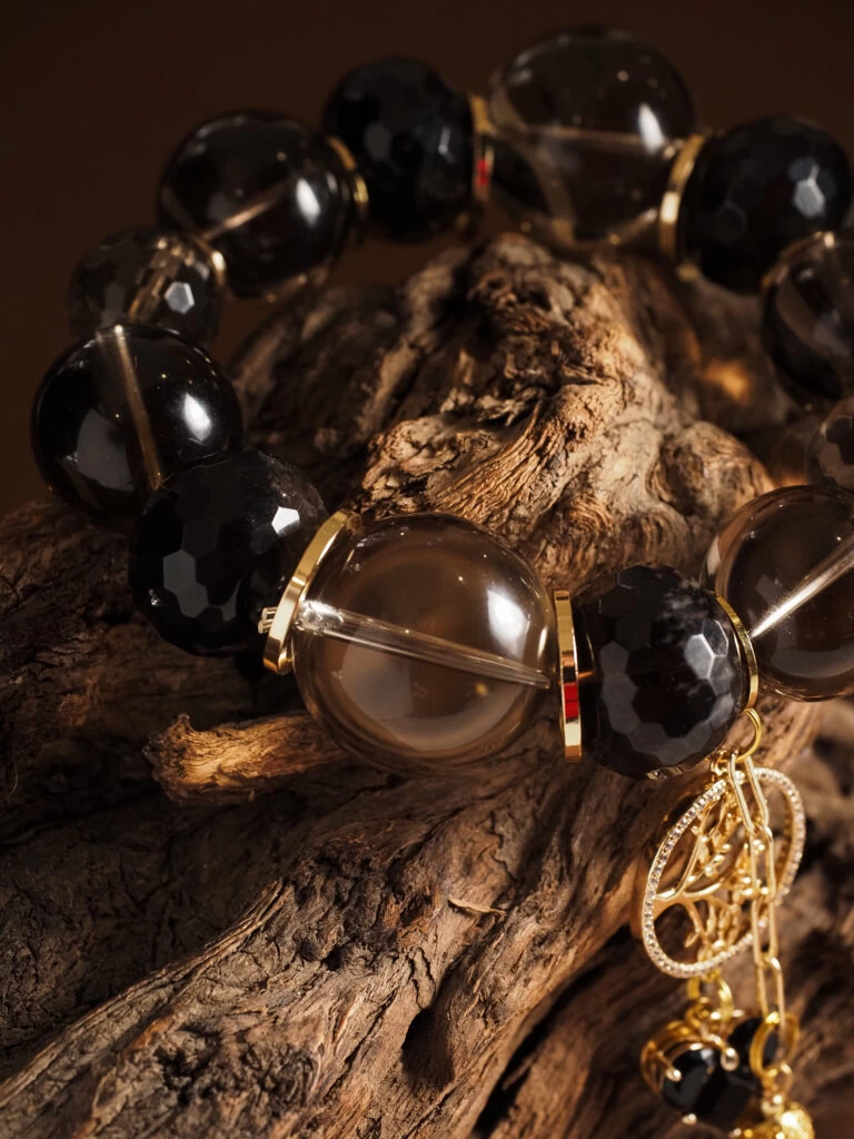 Браслет женский из Раухтопаза №8