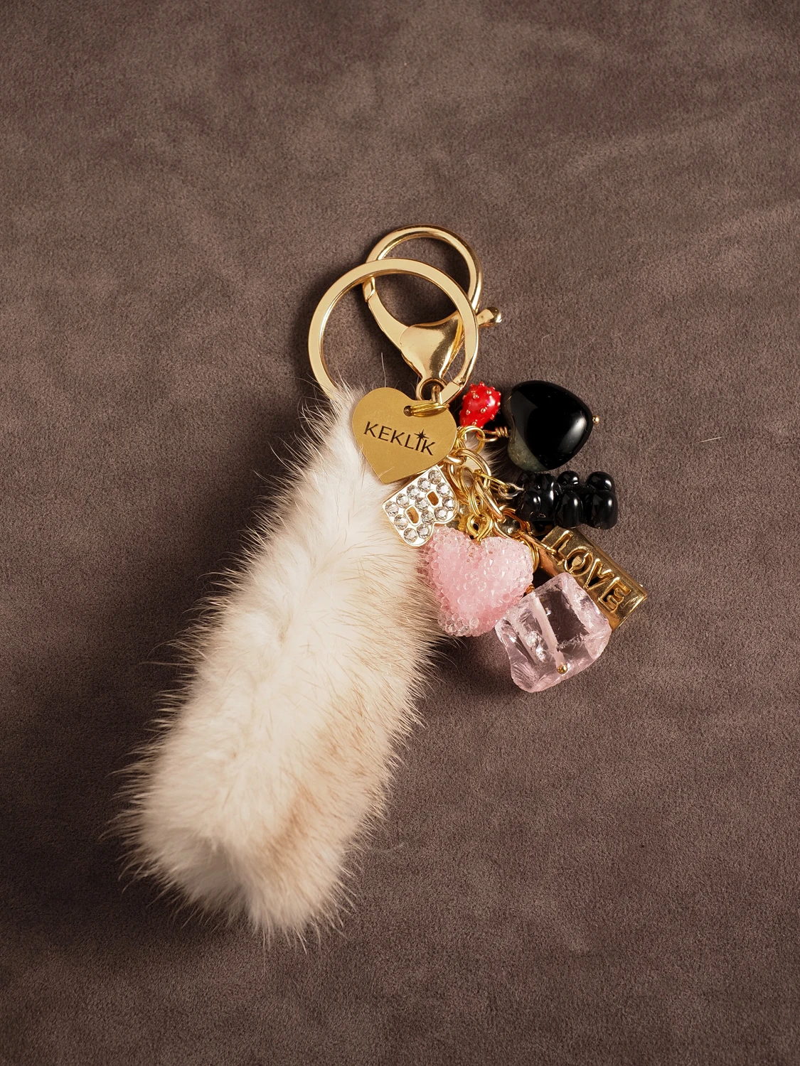 Брелок из Агата и Аквакварца №4