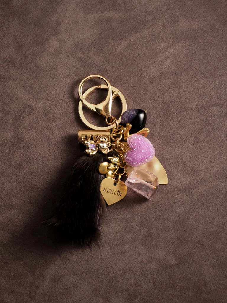 Брелок из Агата и Аквакварца №1