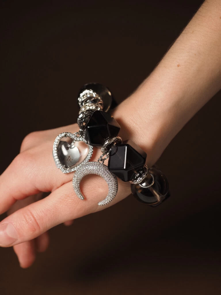 Браслет женский из Раухтопаза №12