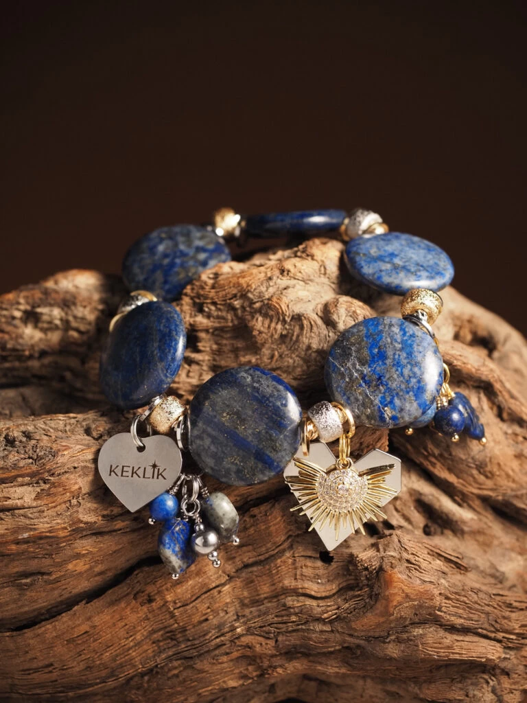 Браслет женский из Лазурита и Гематита