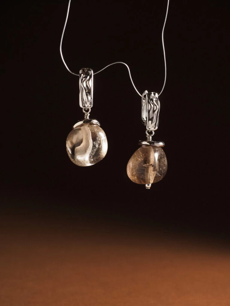 Серьги из Раухтопаза №2