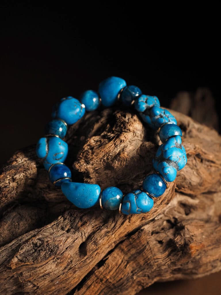 Браслет женский из Бирюзы и Апатита