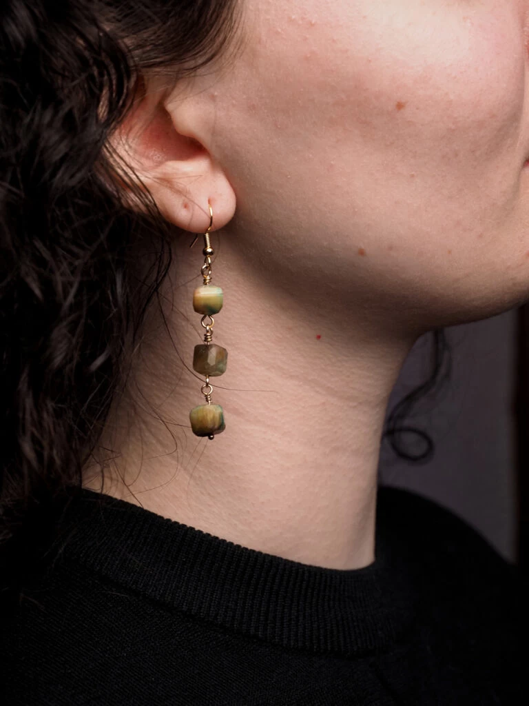 Серьги из Тигрового глаза №3