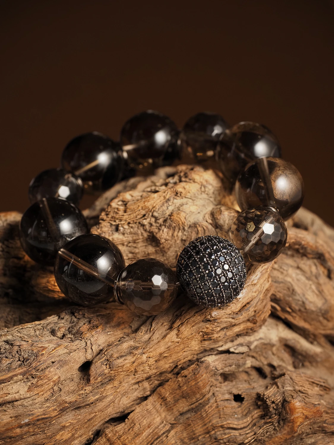 Браслет женский из Раухтопаза №16