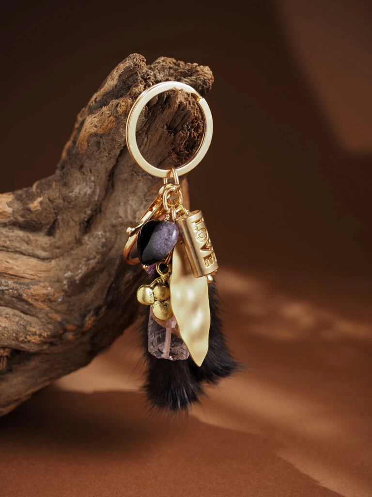 Брелок из Агата и Аквакварца №1