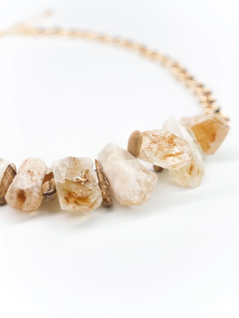 Колье из Цитрина и Яшмы