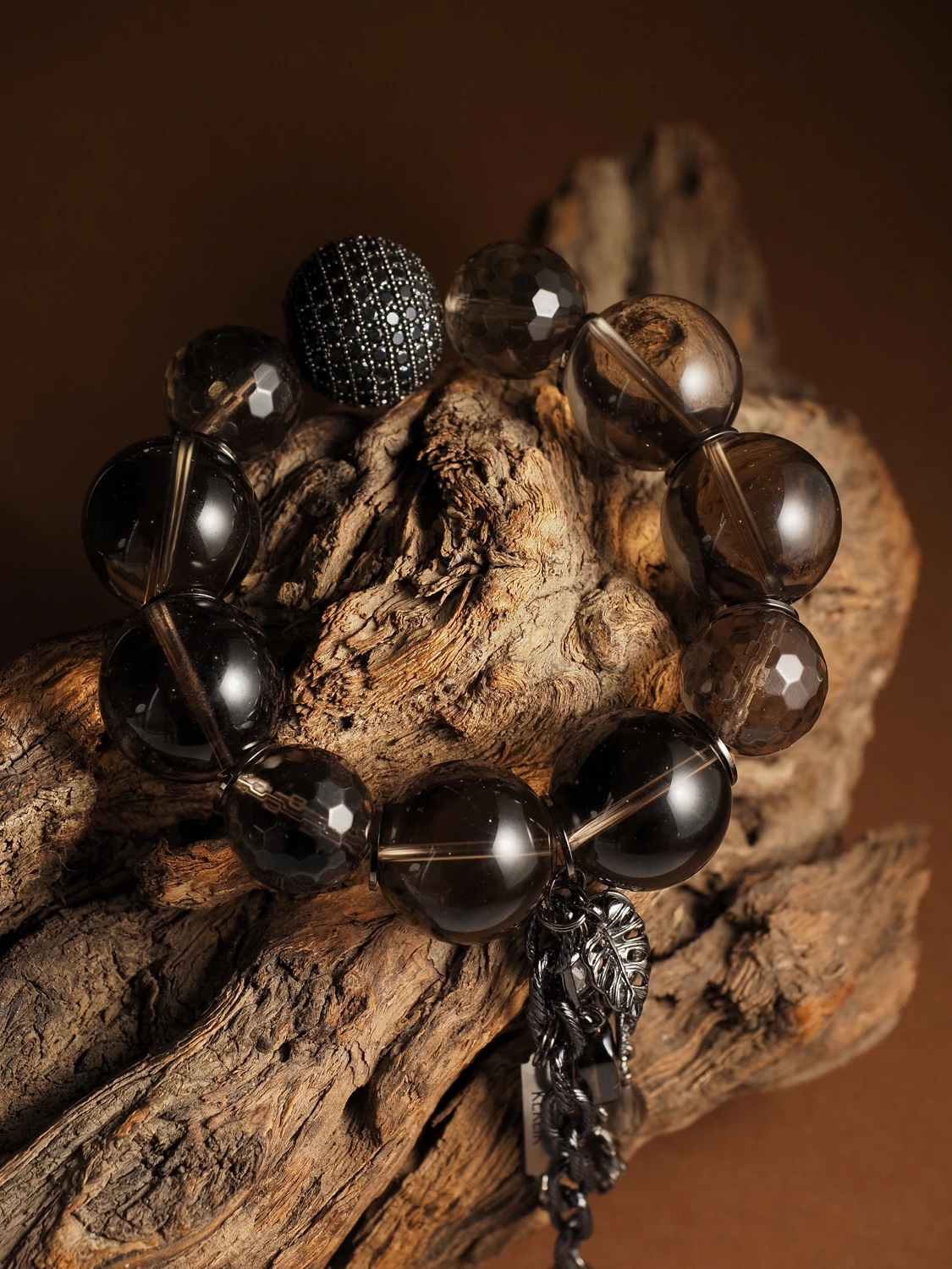 Браслет женский из Раухтопаза №16