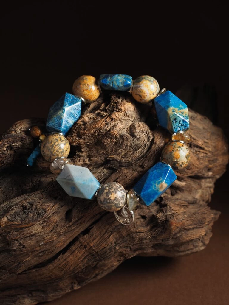 Браслет женский из Коралла, Цитрина и Яшмы