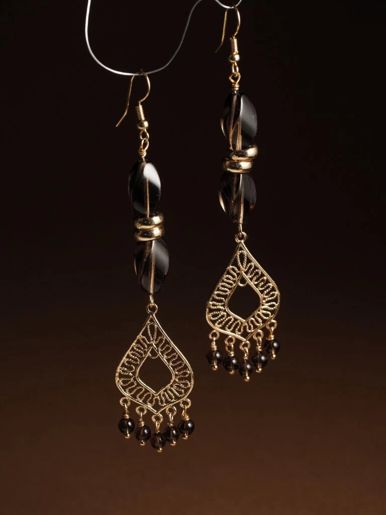 Серьги из Раухтопаза №5