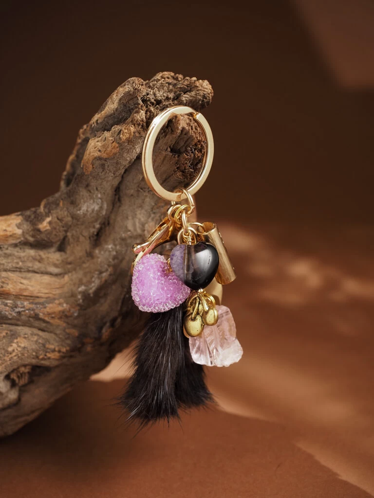 Брелок из Агата и Аквакварца №1