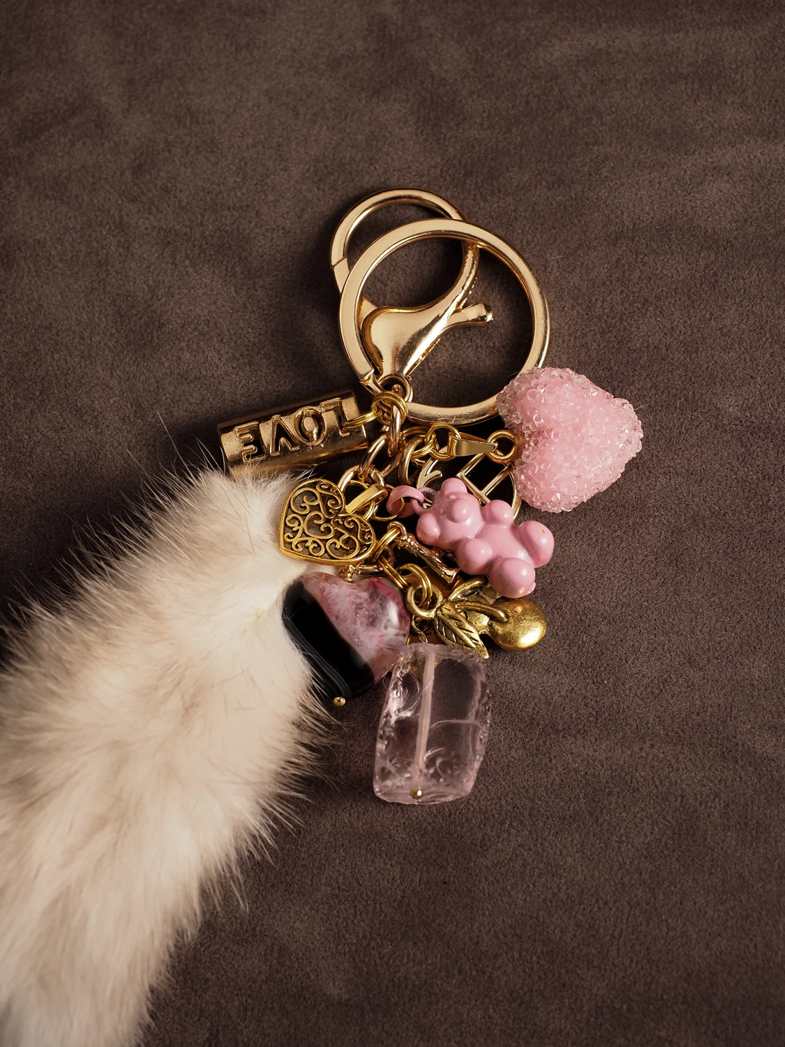 Брелок из Агата и Аквакварца №3